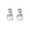 Hammered Disc Drop Stud Earrings - CE-1808-SL - Uneeka