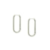 Long Oval Clip Earrings - CE-4091-SL - Uneeka