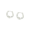 Knotted Hoop Clip Earrings - CE-4093-SL - Uneeka
