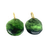 Coloured Disc Gold Drop Hoop Earrings -CE-4100-GGR - Uneeka
