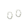 Organic Shaped Hoop Clip Earrings - CE-6100-SL - Uneeka