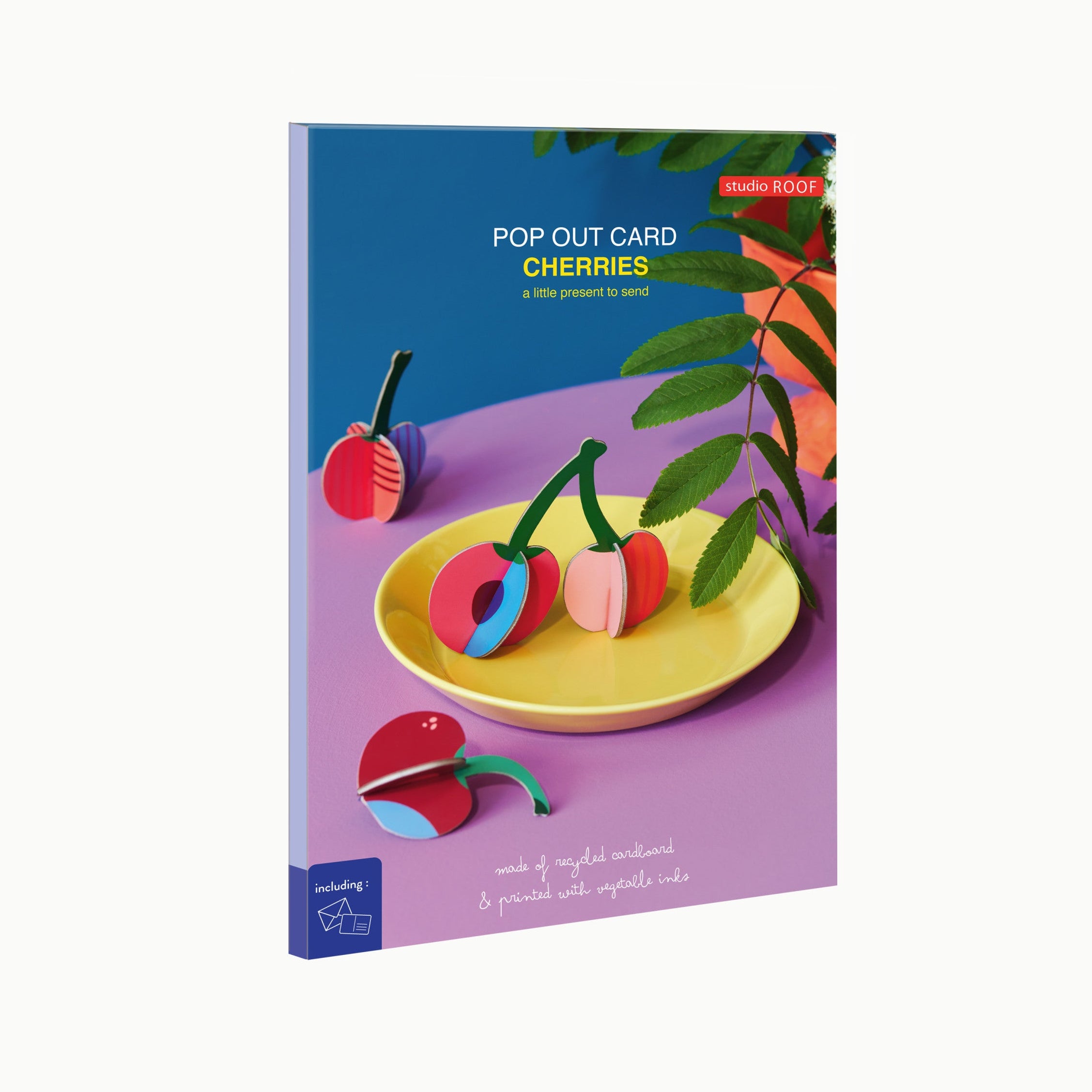 Cherries Cardboard Model & Greetings Card - TPO103 - Uneeka
