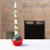 Pack Of 2 Tomato Patterned Dinner Candle - CSHOP-CNDL-TPR-TOM - Uneeka