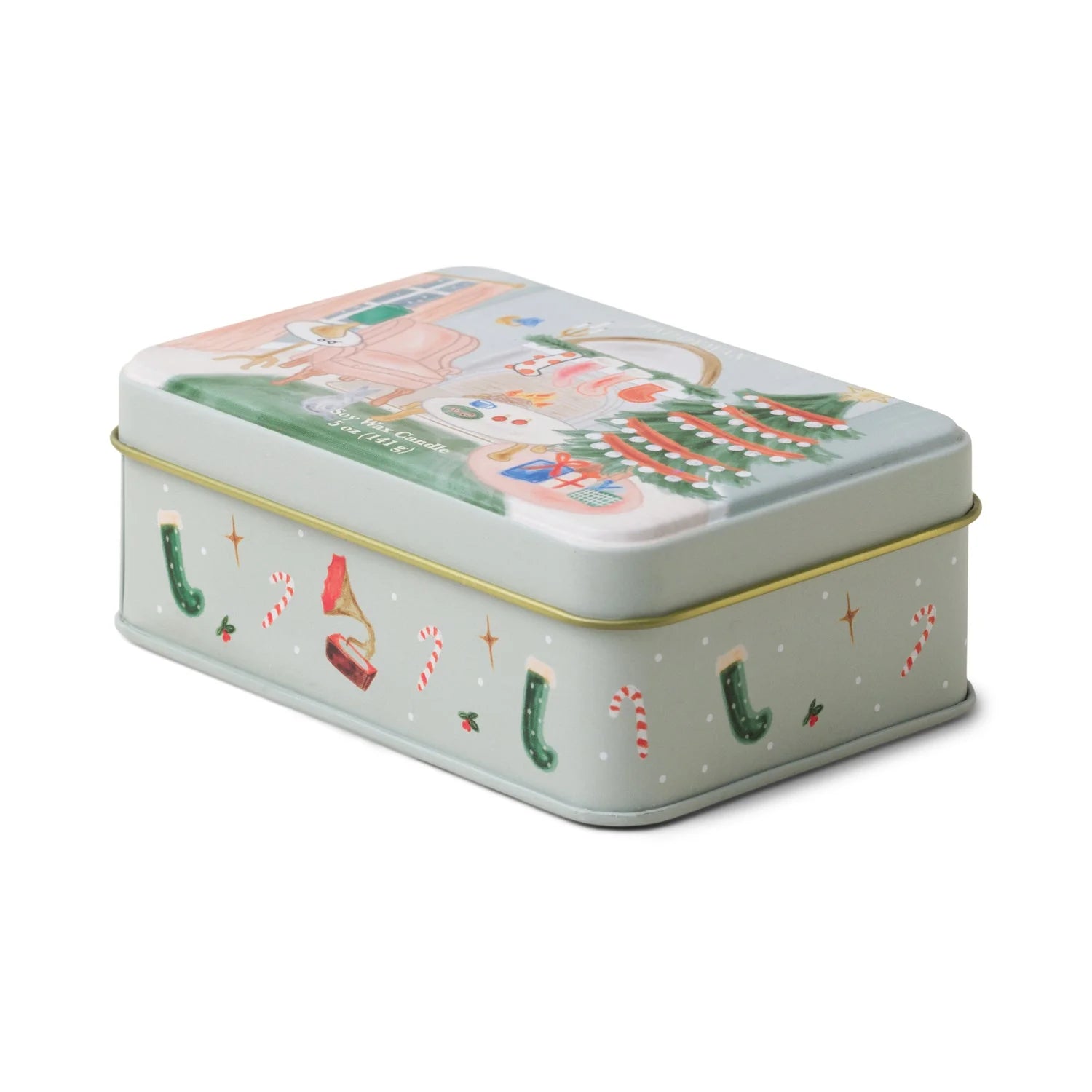 Two Wick Christmas Tin Candle Persimmon & Chestnut - CT0501EU - Uneeka