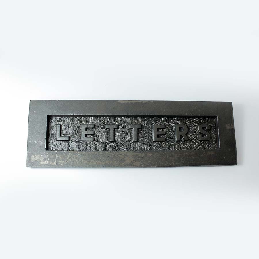 Cast Antique Iron Letter Box Plate