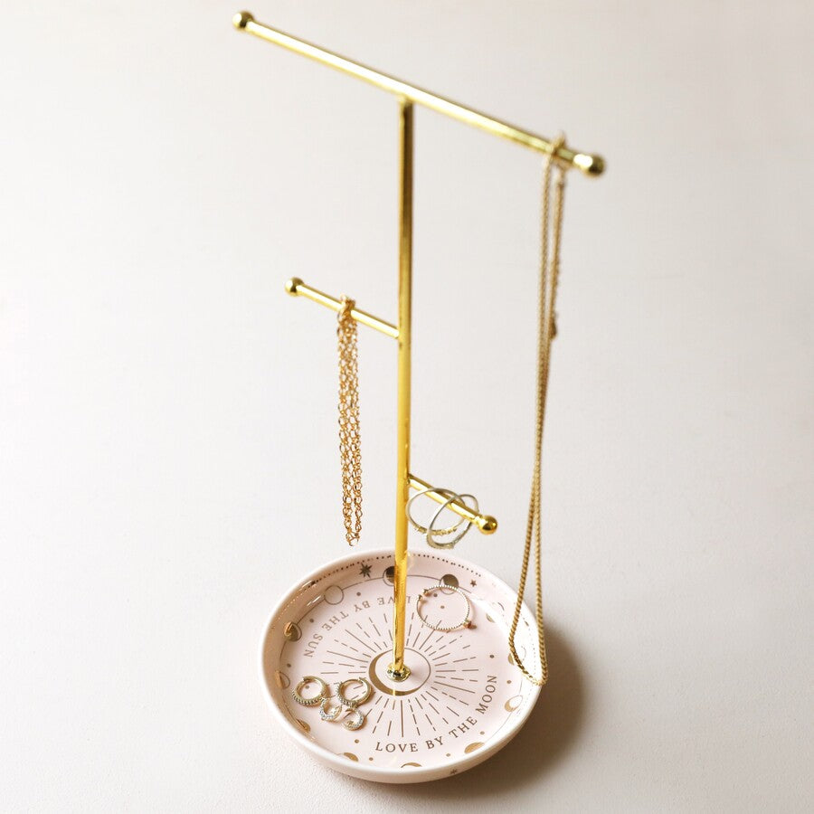 Celestial Jewellery Dish With Gold Stand - 65250 - Uneeka