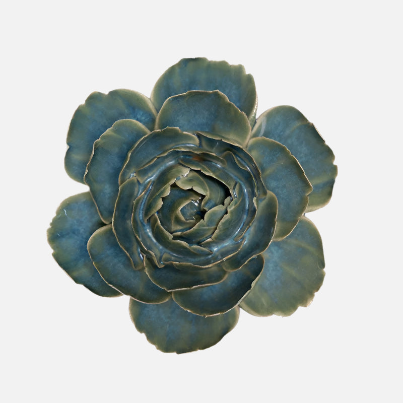 Ceramic Blue Cabbage Flower - FR0005 - Uneeka
