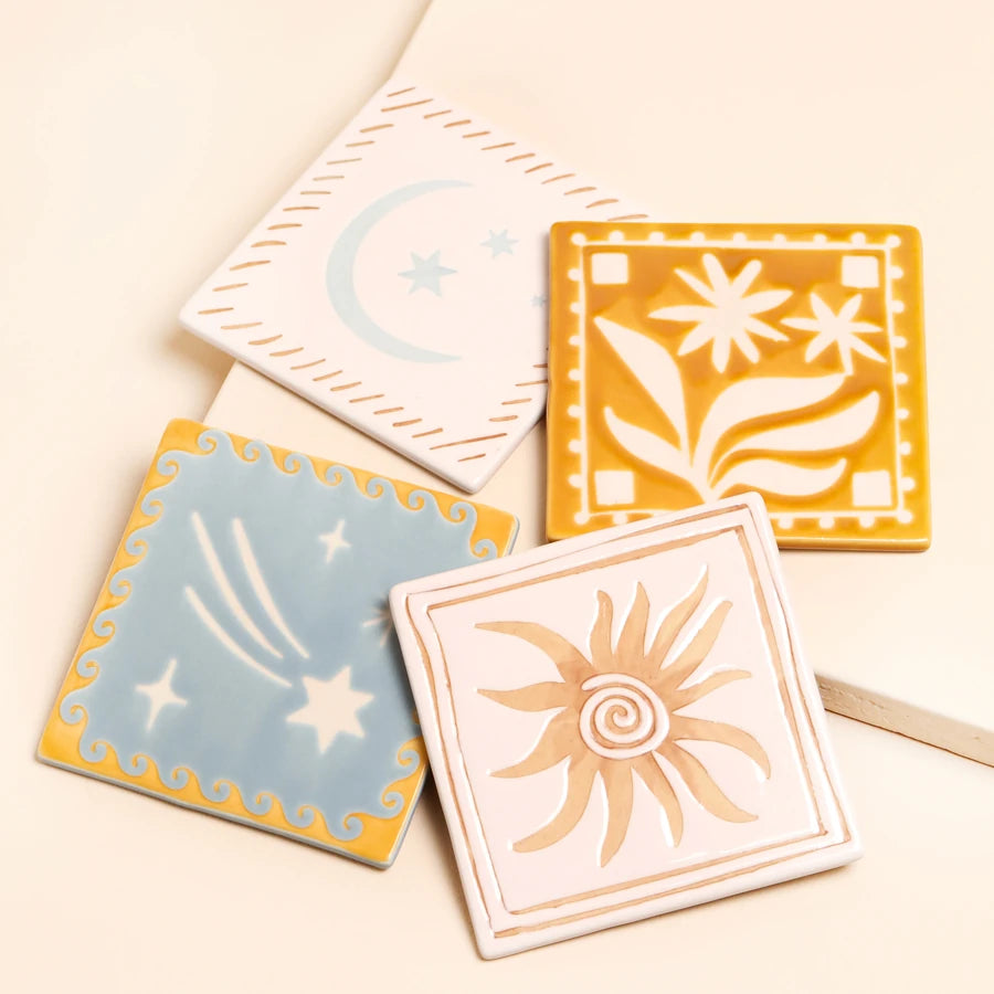 Ceramic Celestial Coaster - 83034 - Uneeka