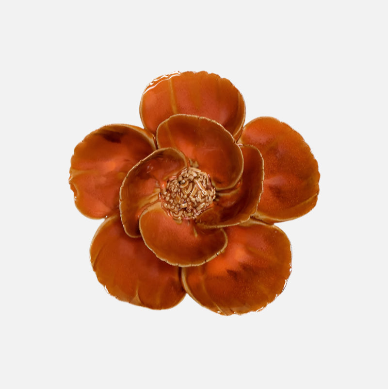 Ceramic Orange Lotus Flower - FR0008 - Uneeka