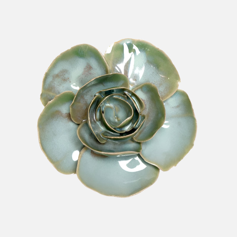 Ceramic Teal Ranunculus Flower - FR0004 - Uneeka
