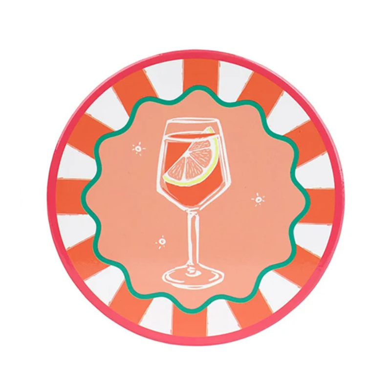 Ceramic Beverage Design Coaster - Aperol - Uneeka