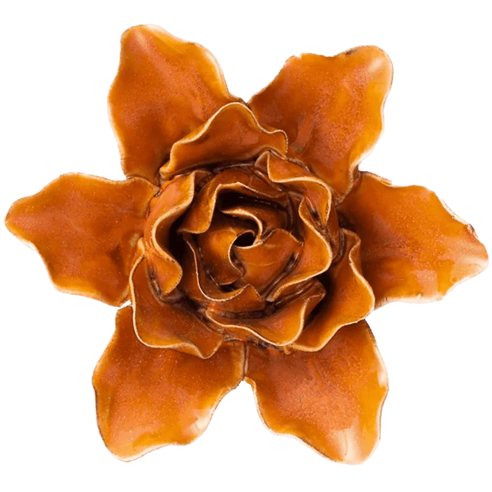 Ceramic Burnt Orange Lily - Uneeka