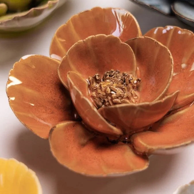 Ceramic Burnt Orange Poppy - Uneeka