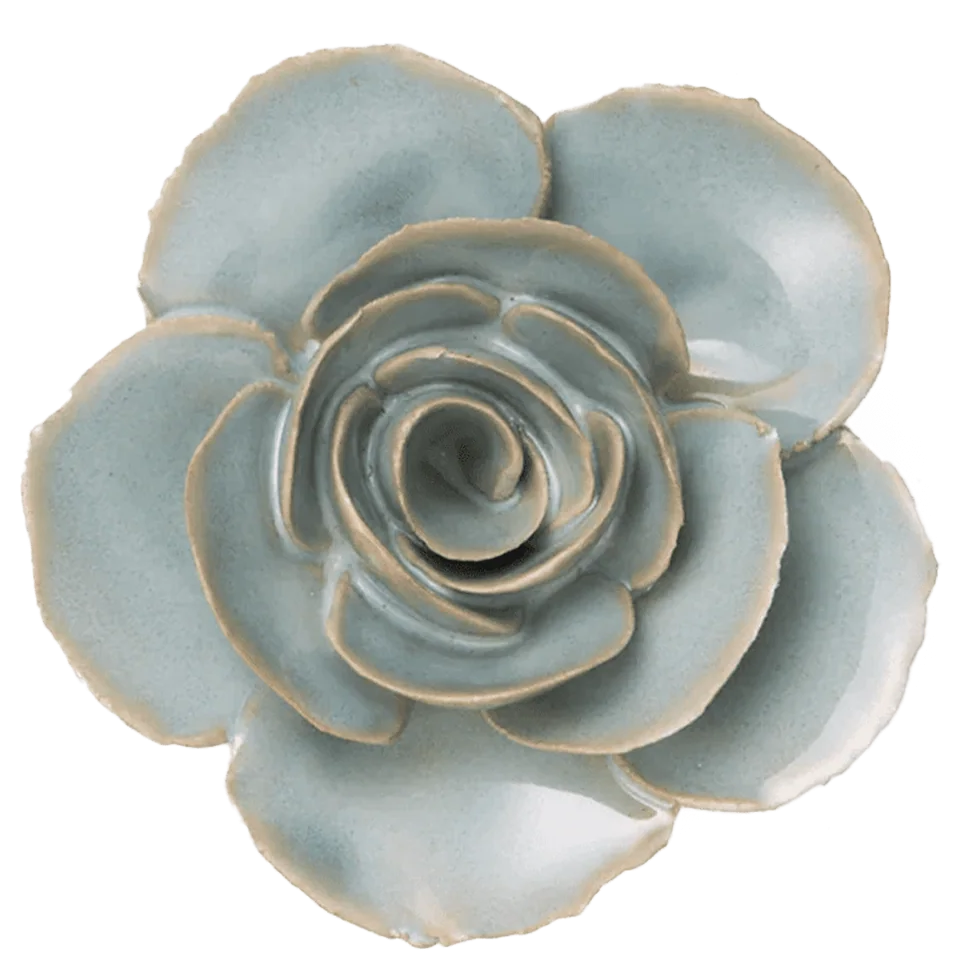 Ceramic Pale Teal Ranunculus - Uneeka