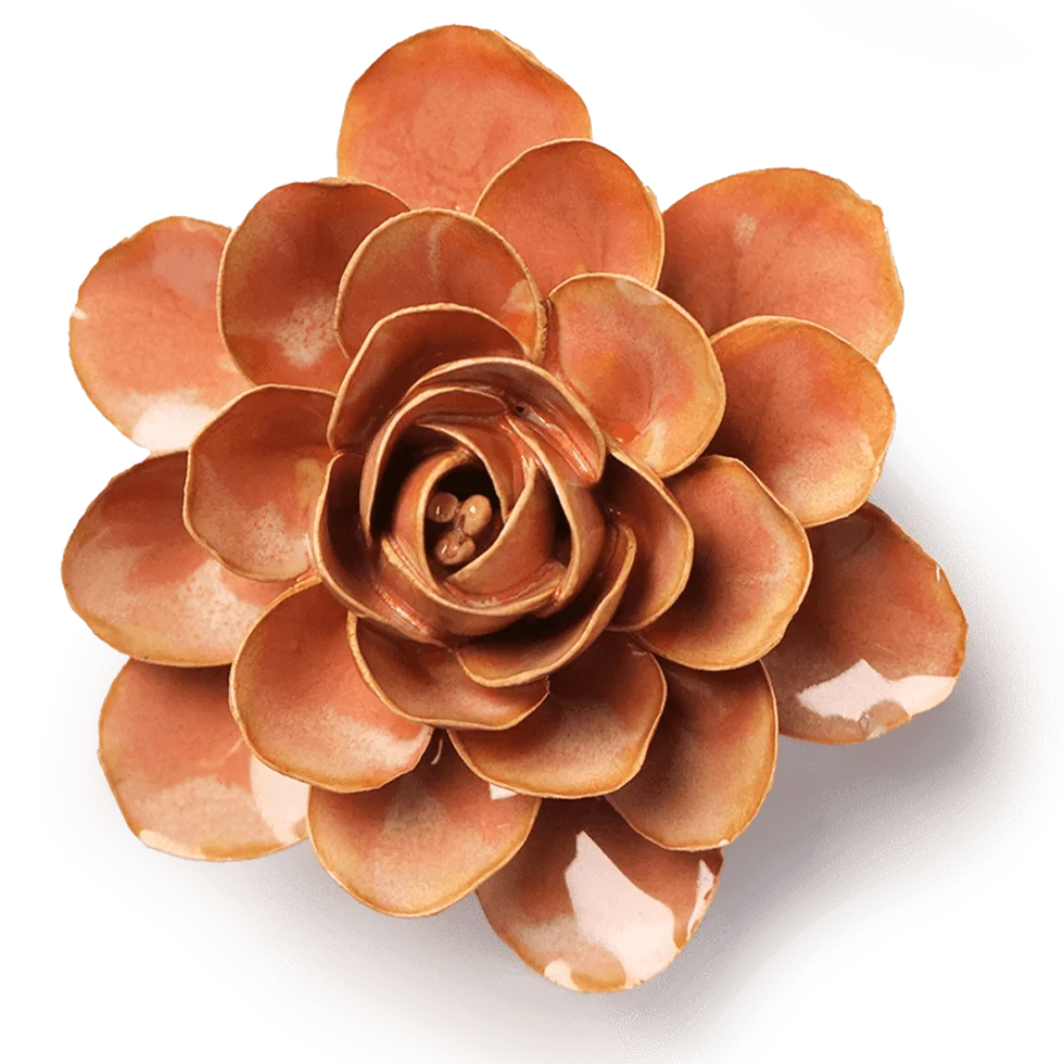 Ceramic Peach Begonia - Uneeka