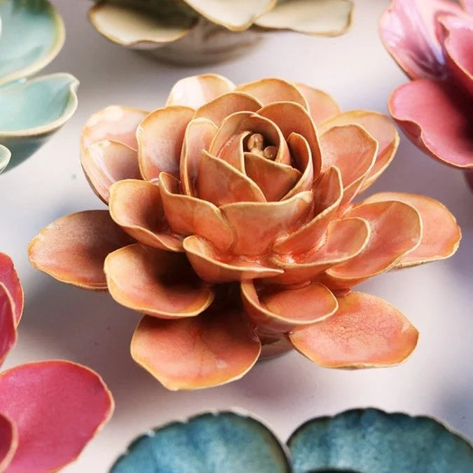 Ceramic Peach Begonia - Uneeka