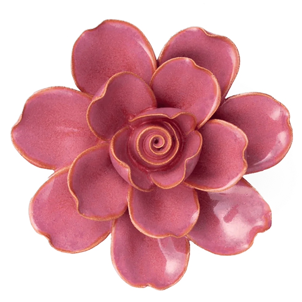 Ceramic Pink Tahitian Gardenia Flower - Uneeka