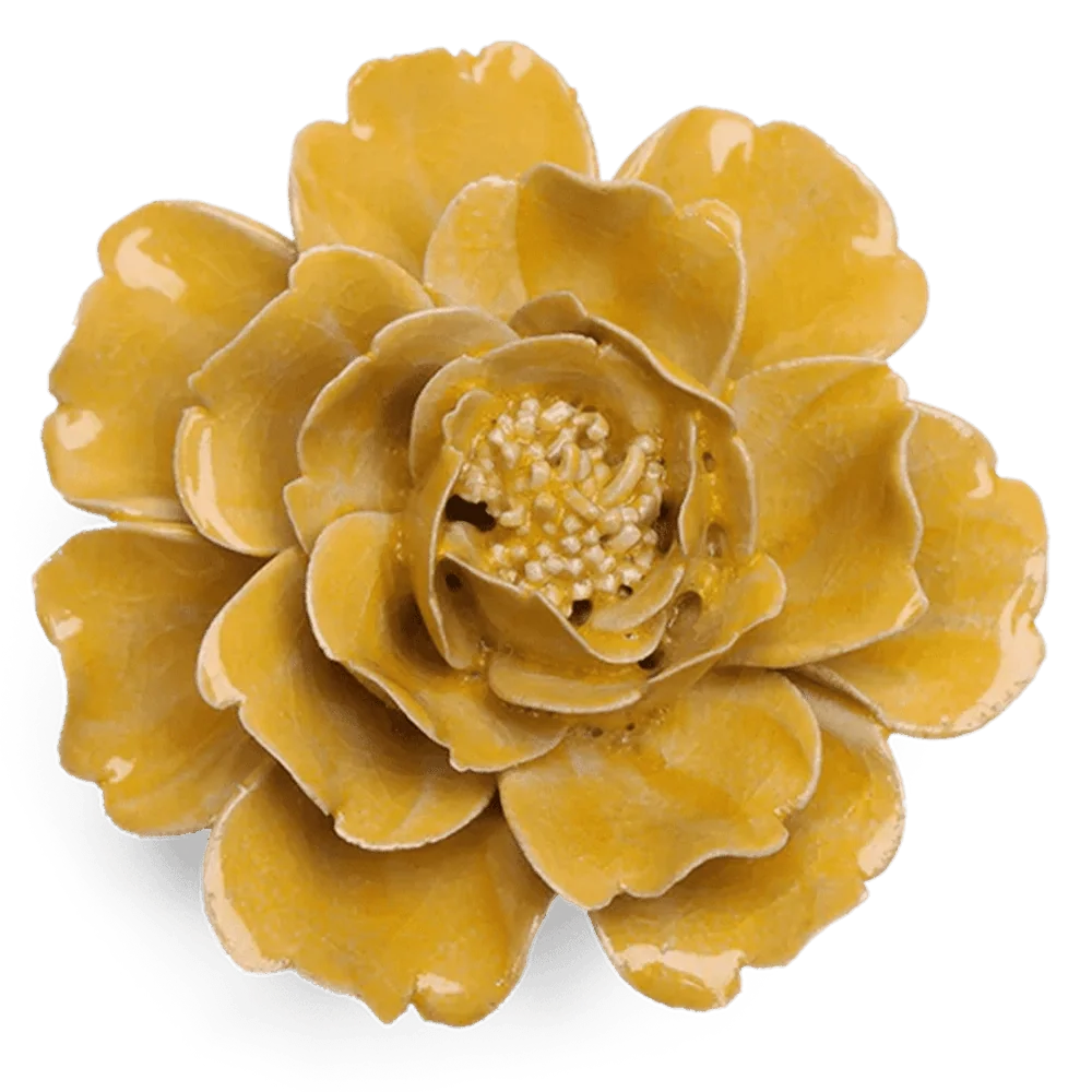 Ceramic Yellow Rose - Uneeka