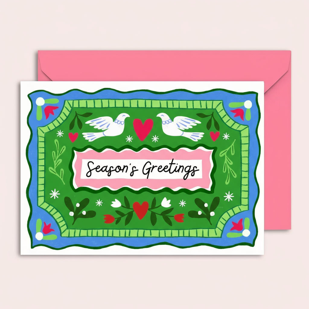 Seasons Greetings Christmas Card - NLO-V-CS3 - Uneeka