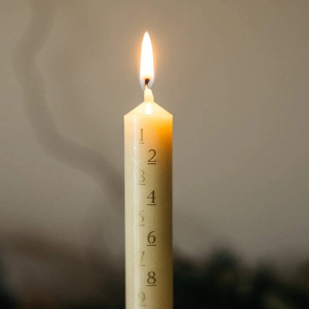 Christmas Ivory Advent Candle - F00042 - Uneeka
