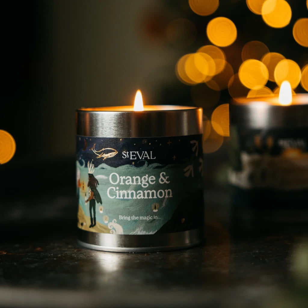 Christmas Tin Candle Orange & Cinnamon - F01102 - Uneeka