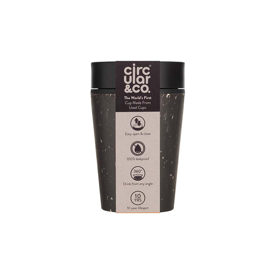 Circular & Co Reusable Coffee Cup 8oz Black