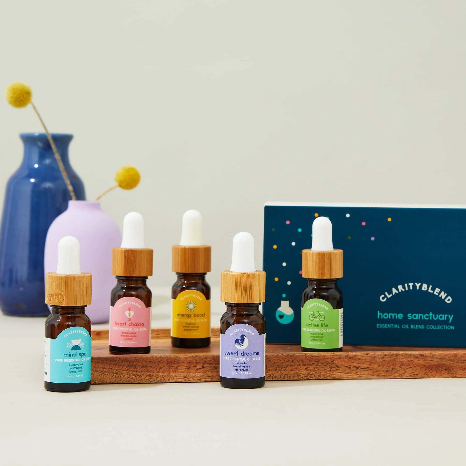 Home Sanctuary Essential Oil Diffuser Blend Set | Uneeka