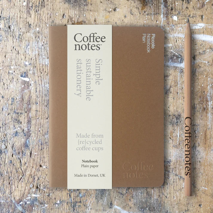 Coffee Notes Repurposed Waste A6 Nut Notebook - Hazelnut - Uneeka