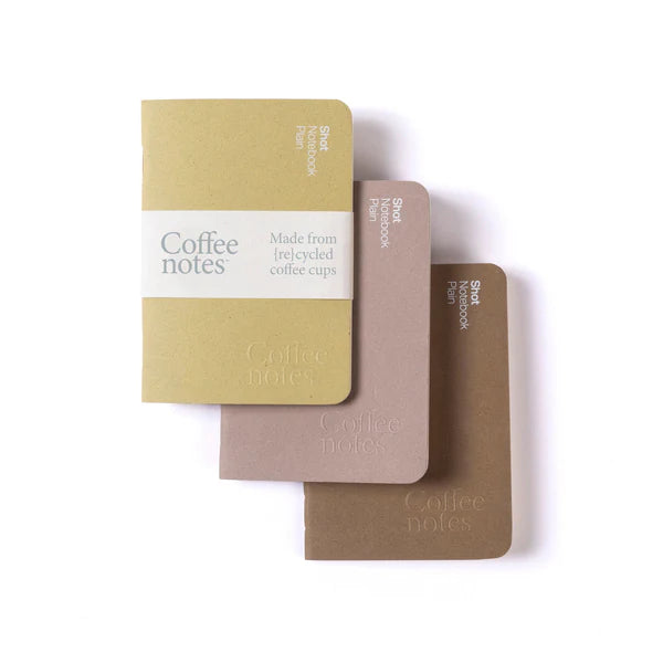 Coffee Notes Repurposed Waste A7 Nut Notebook - NB-3-N-SS-P-SH - Uneeka