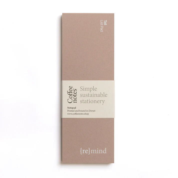 Coffee Notes Repurposed Waste Nut Tearaway List Pad - Almond - Uneeka