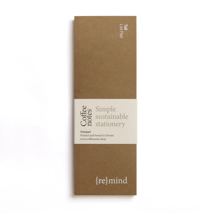 Coffee Notes Repurposed Waste Nut Tearaway List Pad - Hazelnut - Uneeka