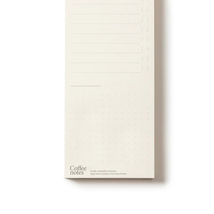 Coffee Notes Repurposed Waste Tearaway Beer List Pad - Uneeka