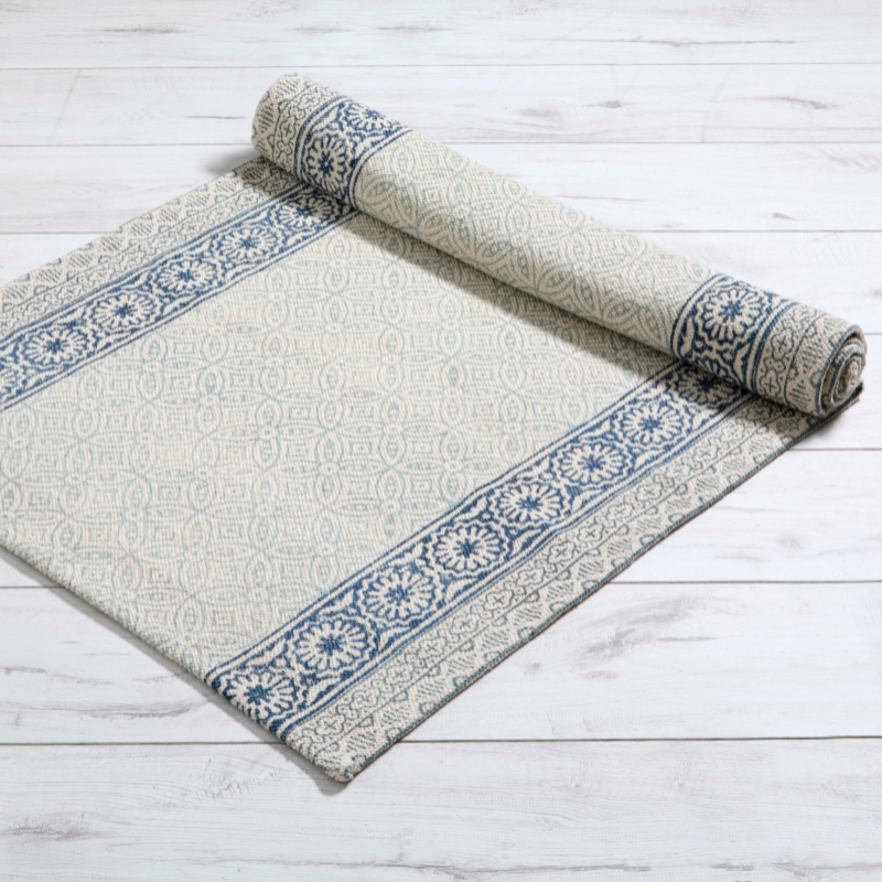 Coloured Printed Border Rug - CTRUGXS - Uneeka