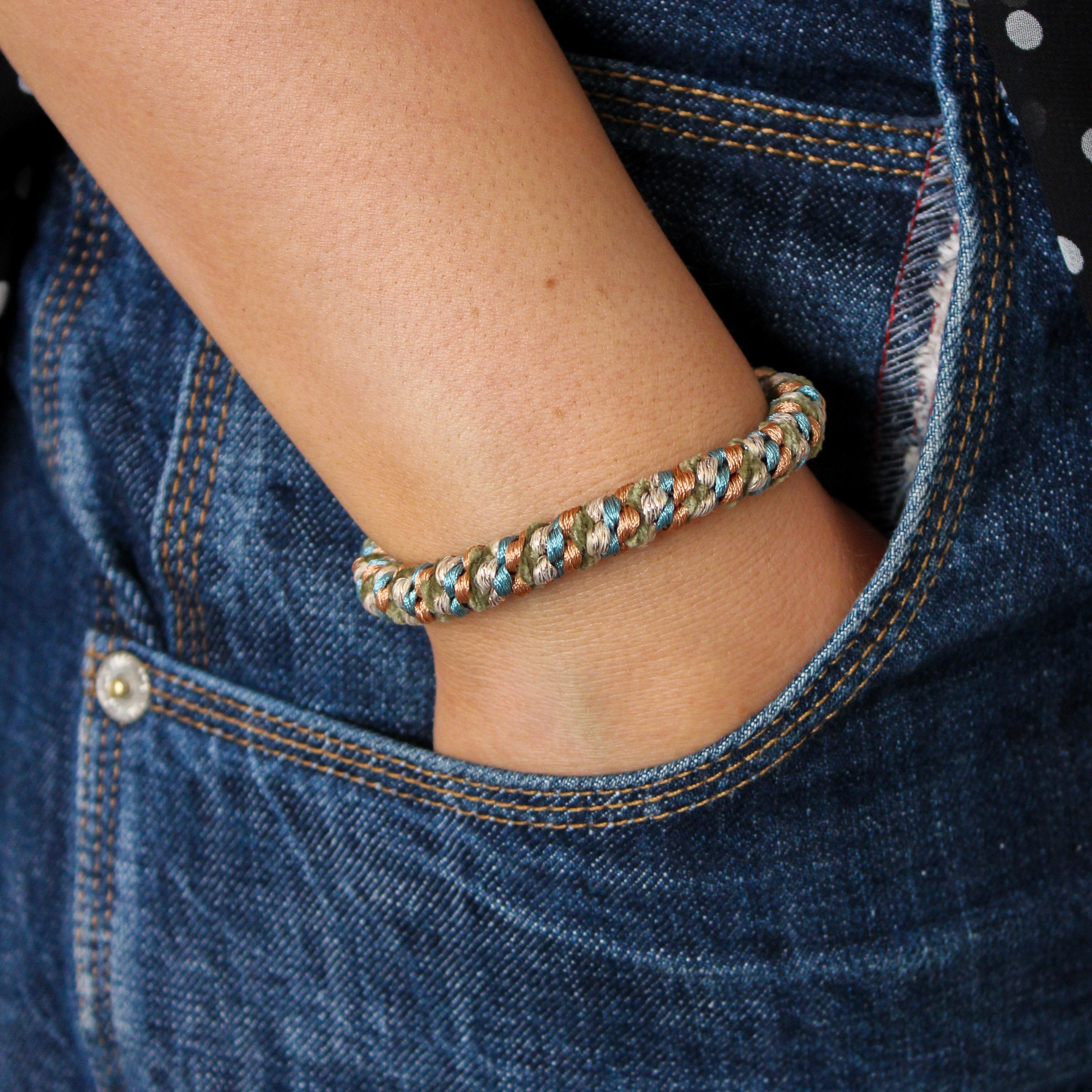 Colourful Velvet Hair Tie - Teal Camo Glitter - Uneeka
