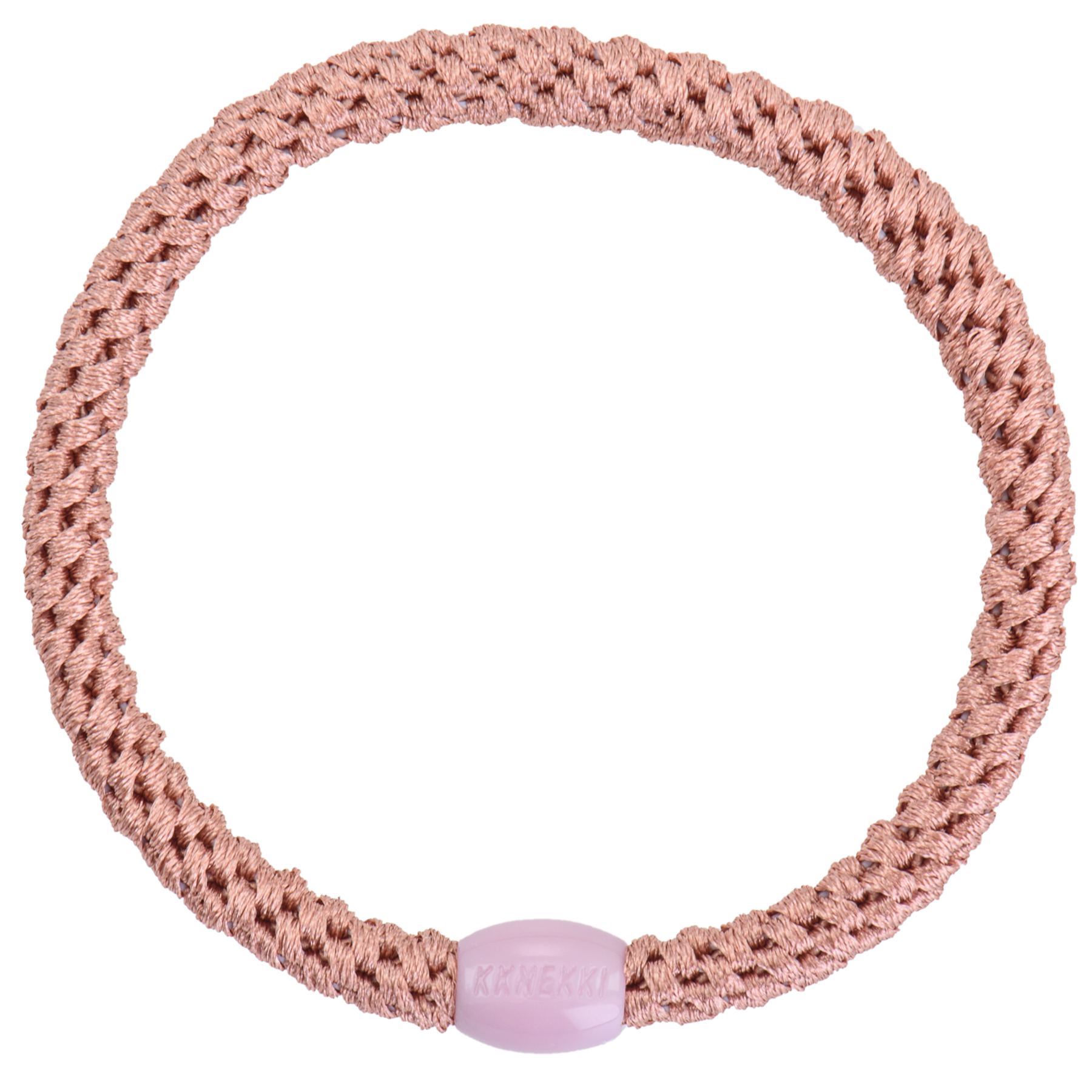 Peach Colourful Woven Slim Hair Tie - 5494 - Uneeka