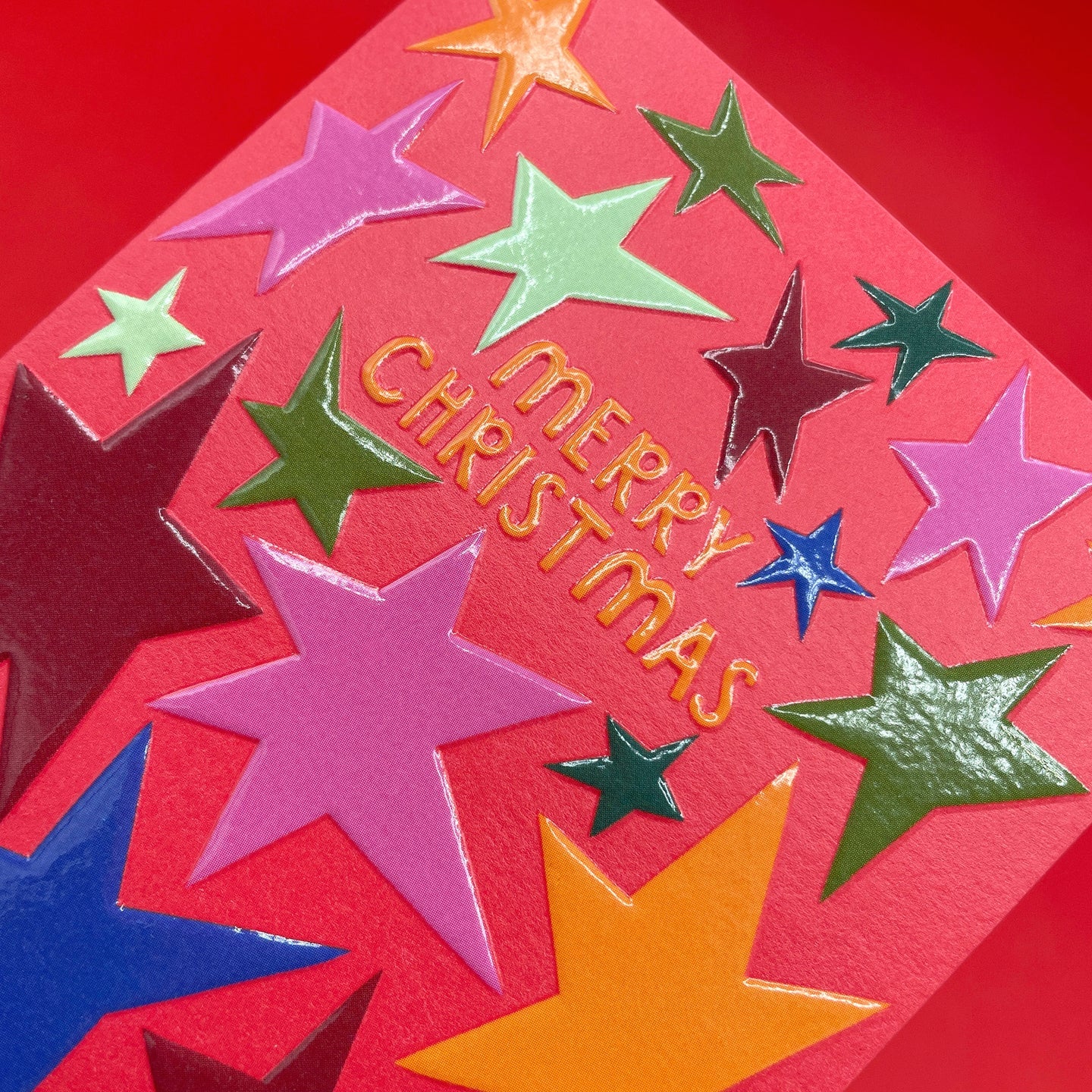 Colourful Star Christmas Mini Card - LIJ24 - Uneeka
