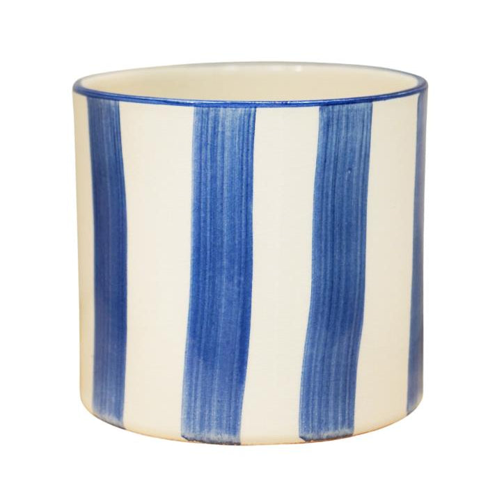 Colourful Painted Striped Plant Pot - PBPS15 - Uneeka