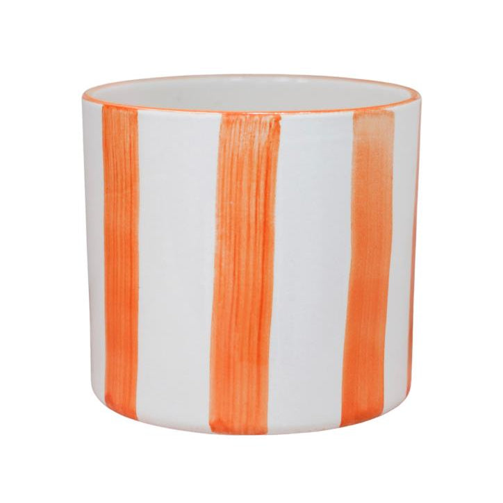 Colourful Painted Striped Plant Pot - POPS15 - Uneeka