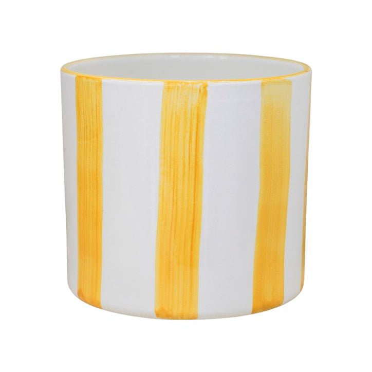 Colourful Painted Striped Plant Pot - PYPS15 - Uneeka