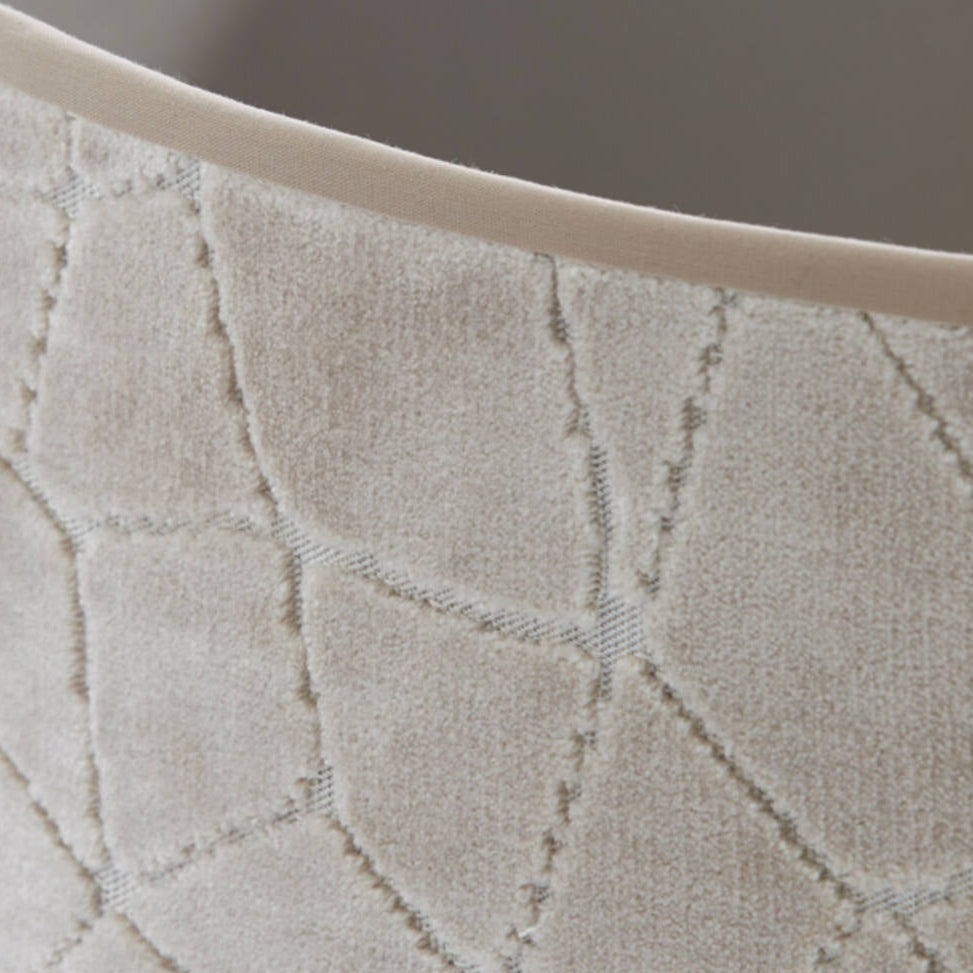 Cracked Effect Velvet Beige Lampshade - 30cm - Uneeka