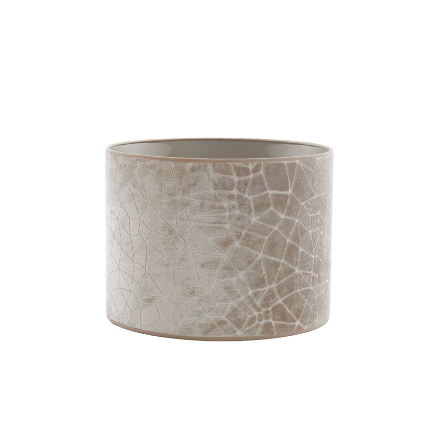 Cracked Effect Velvet Beige Lampshade - 30cm - Uneeka
