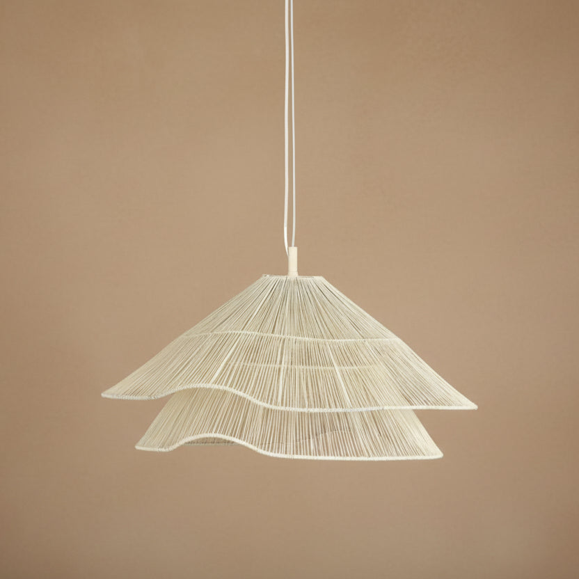 Cream Braided String Tiered Pendant - Uneeka - 2988043