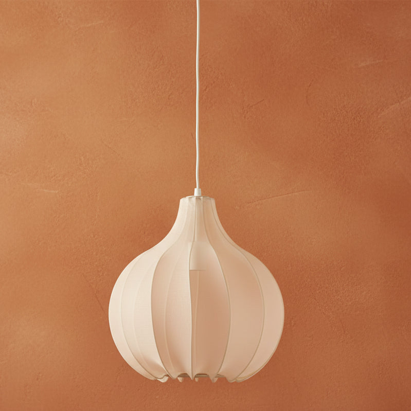 Cream Linen Round Pendant - Uneeka