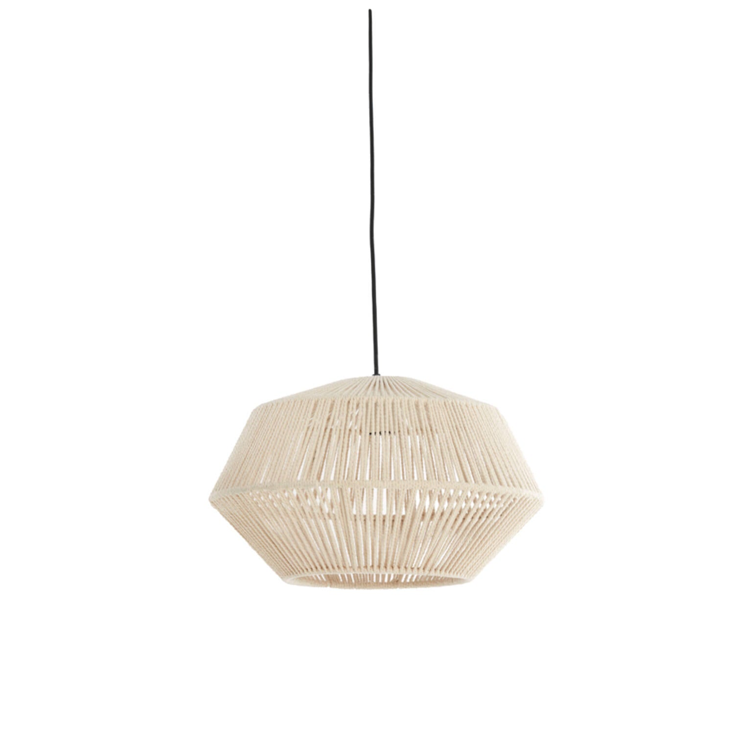 Cream Nylon String Hexagonal Pendant - 2970343 - Uneeka