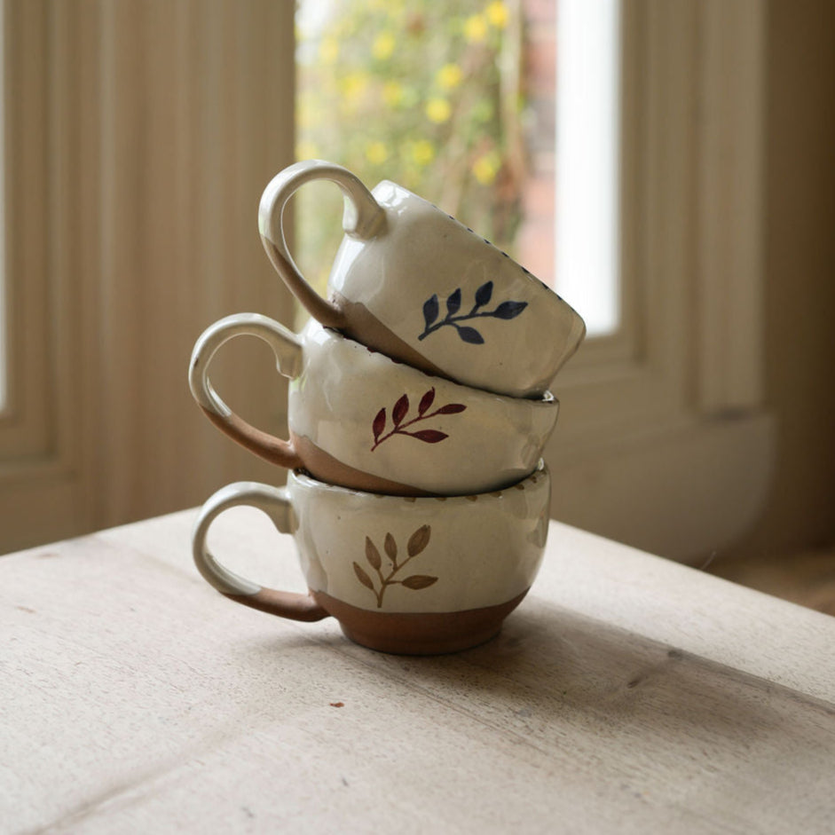 Hand Painted Sprig Tea Cup - Uneeka