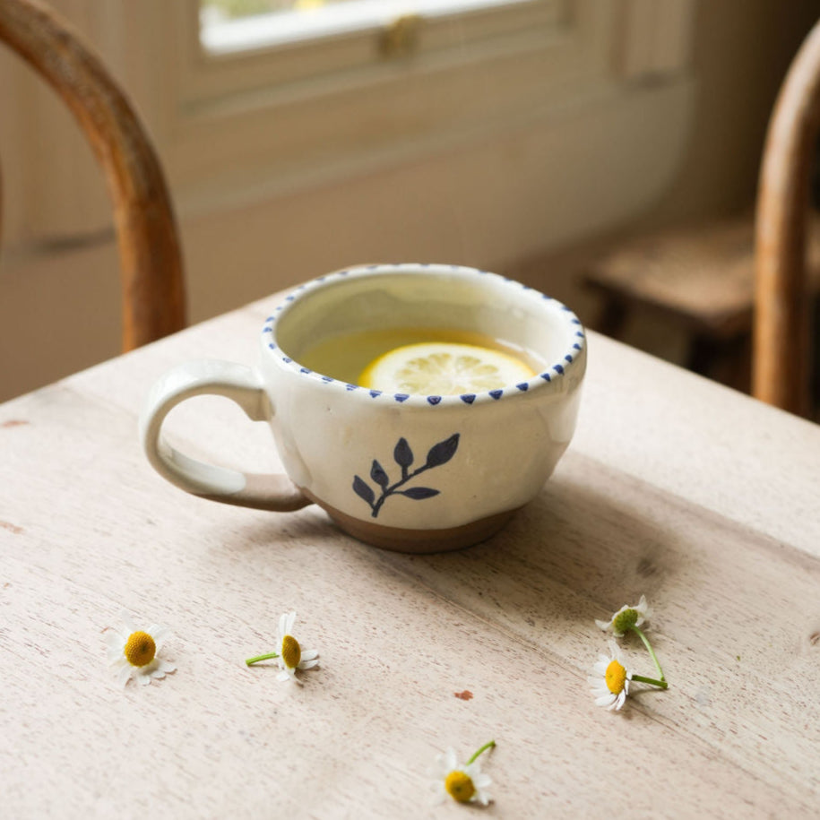 Hand Painted Sprig Tea Cup - MWPT254 - Uneeka