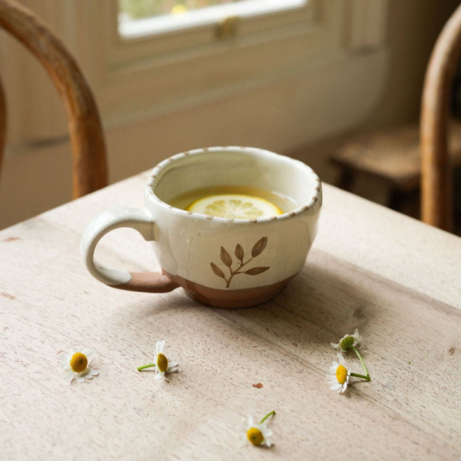 Hand Painted Sprig Tea Cup - MWPT253 - Uneeka