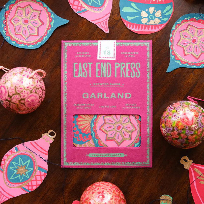 Screen Printed Bauble Garland - GAR-BAUBLES - Uneeka