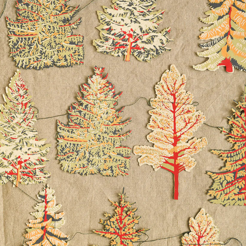 Screen Printed Forest Garland - GAR-FOREST - Uneeka