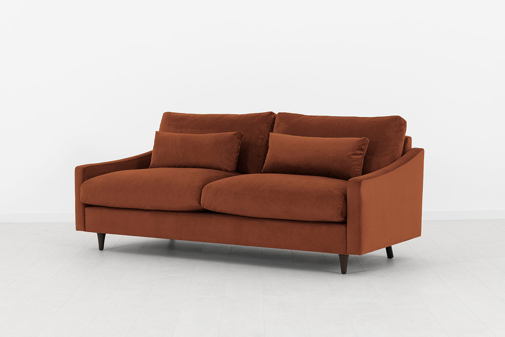 Swyft Model 07 3 Seater Sofa - Made To Order Umber Velvet